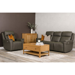 Regent Electric Recliner Leather Ash